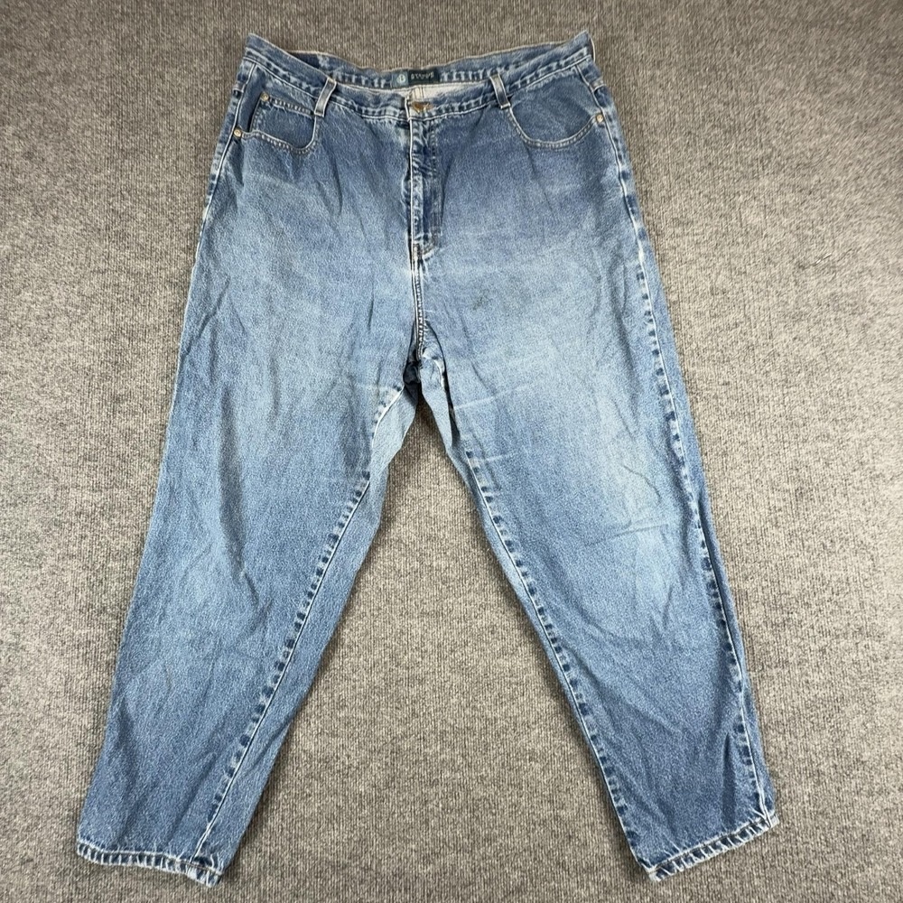 Avenue Blues Jeans Womens 22 AVG Light Wash High Rise Relaxed Tapered Denim